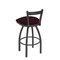 Holland Bar Stool Co 30" Low Back Swivel Bar Stool, Pewter Finish, Canter Bordeaux Seat 82130PW005 - alternate 4